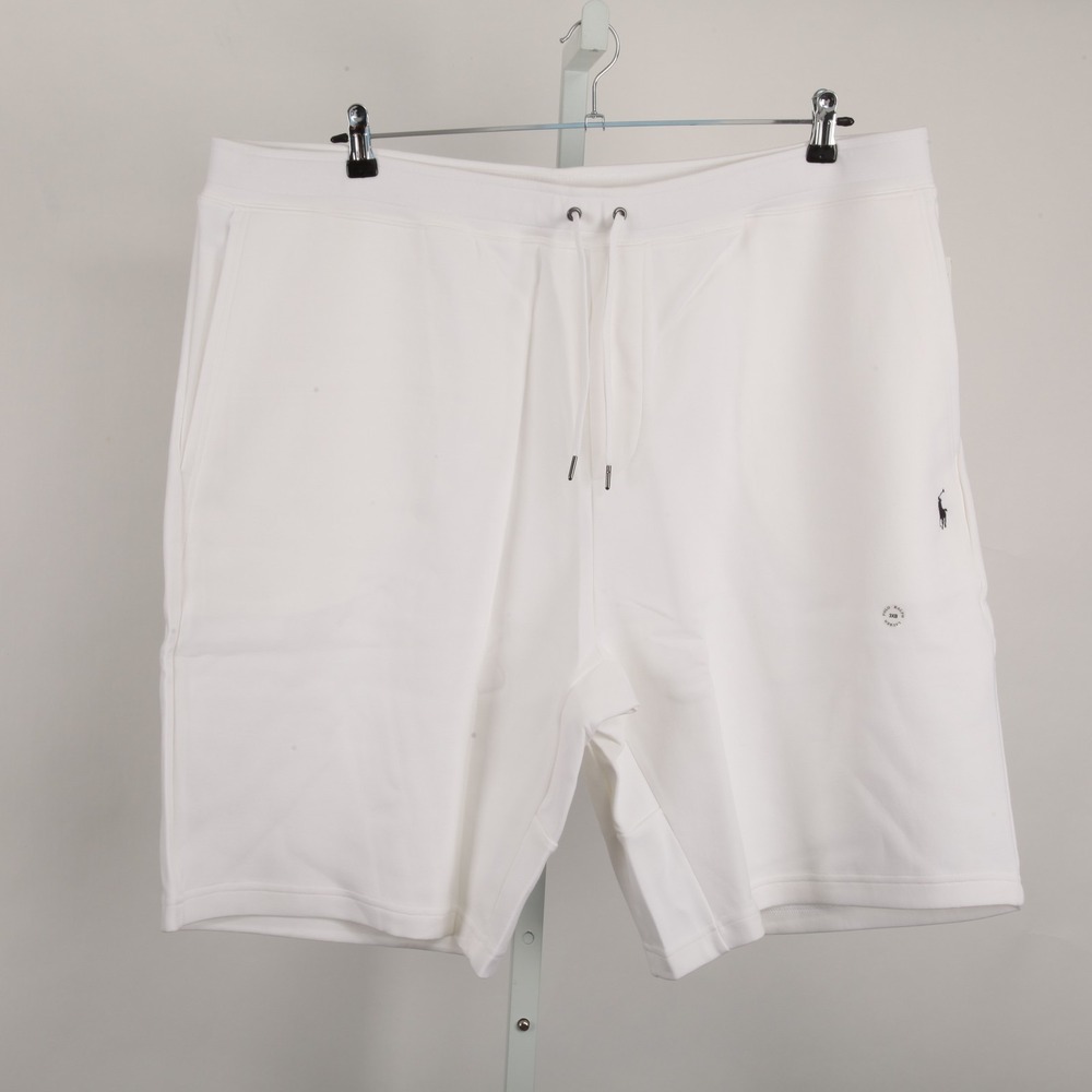 Polo Ralph Lauren Men's White Fleece Drawstring Activewear Shorts Size 3XB NWT